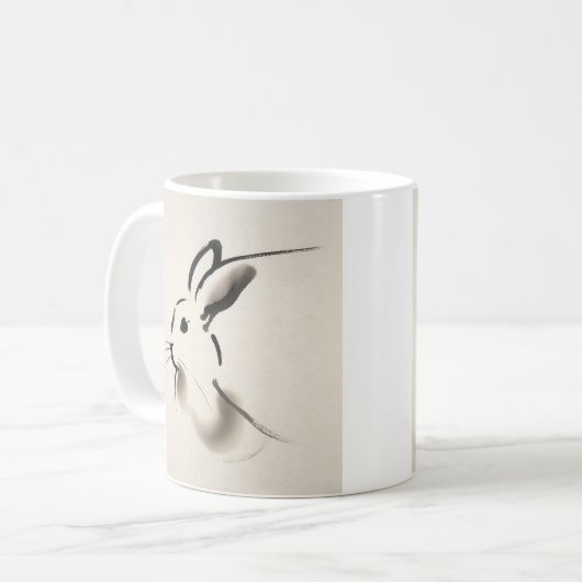 Zit&Bit Artistry - Unique Rabbit Zodiac Design Kaffeetasse (Vorderseite Links)