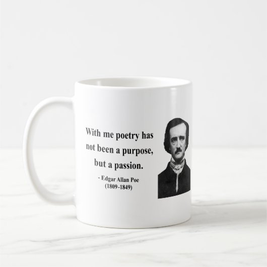 Zitat 11b Edgar Allen Poe Kaffeetasse (Links)
