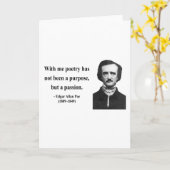 Zitat 11b Edgar Allen Poe Karte (Gelbe Blume)