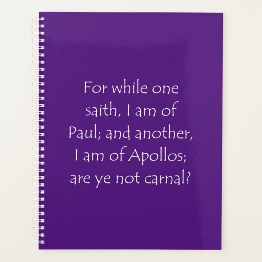 Zitat 1 Korinther 3 4 Planer (Vorderseite)