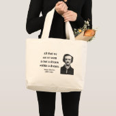 Zitat 1b Edgar Allen Poe Jumbo Stoffbeutel (Vorderseite (Produkt))