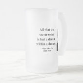 Zitat 1b Edgar Allen Poe Mattglas Bierglas (VorderseiteRechts)