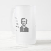 Zitat 1b Edgar Allen Poe Mattglas Bierglas (Vorderseite Links)