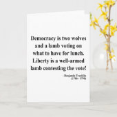 Zitat 2a Bens Franklin Karte (Gelbe Blume)