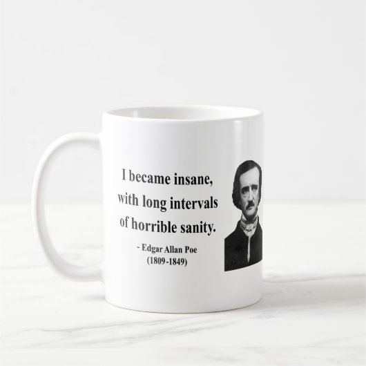 Zitat 2b Edgar Allen Poe Kaffeetasse (Links)