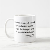 Zitat 4a Bens Franklin Kaffeetasse (Links)