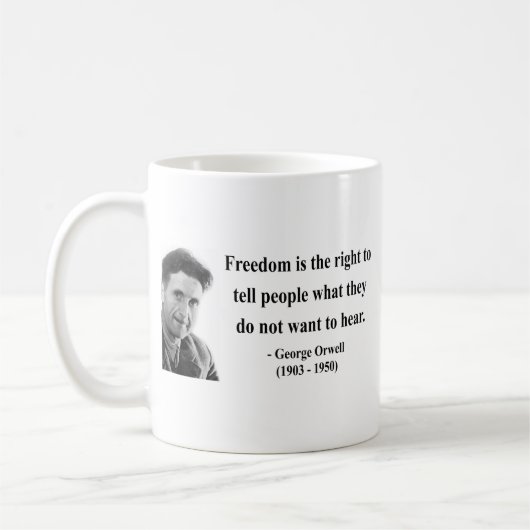 Zitat 4b Georges Orwell Kaffeetasse (Links)
