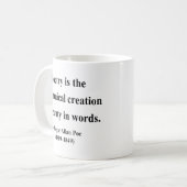 Zitat 5a Edgar Allen Poe Kaffeetasse (Vorderseite Links)
