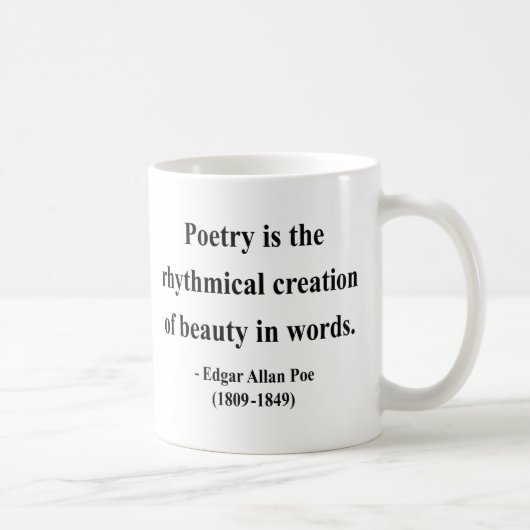 Zitat 5a Edgar Allen Poe Kaffeetasse (Rechts)