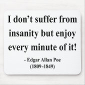 Zitat 6a Edgar Allen Poe Mousepad (Vorne)