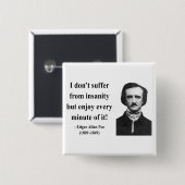 Zitat 6b Edgar Allen Poe Button (Vorne & Hinten)