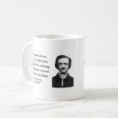 Zitat 8b Edgar Allen Poe Kaffeetasse (Vorderseite Links)