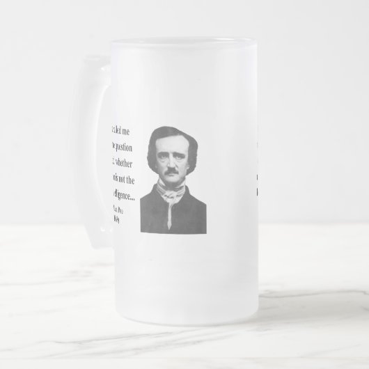 Zitat 9b Edgar Allen Poe Mattglas Bierglas (Vorderseite Links)