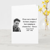 Zitat 9b Georges Orwell Karte (Gelbe Blume)