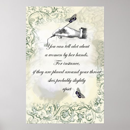 Zitat "A women hand" Poster (Vorne)