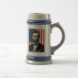 Zitat Abraham Lincolns Gettysburg Bierglas