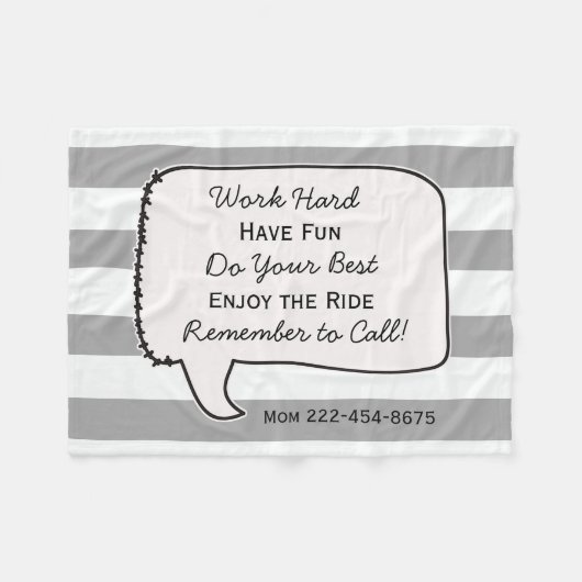 Zitat-Abschluss-Rat Mama-von arbeiten schwer Fleecedecke (Vorderseite (Horizontal))