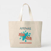 Zitat "Apenas el agua pal marrano" Jumbo Stoffbeutel (Rückseite)