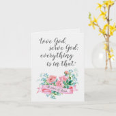 Zitat Aquarell-Blumenst. Clare Assisi Karte (Gelbe Blume)