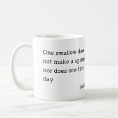 Zitat Aristoteles Schlucken Kaffeetasse (Links)