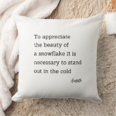 Zitat Aristoteles-Schneeflocke Kissen (Decke)