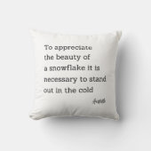 Zitat Aristoteles-Schneeflocke Kissen (Vorderseite)
