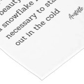 Zitat Aristoteles-Schneeflocke Kurzer Tischläufer (Ecke)