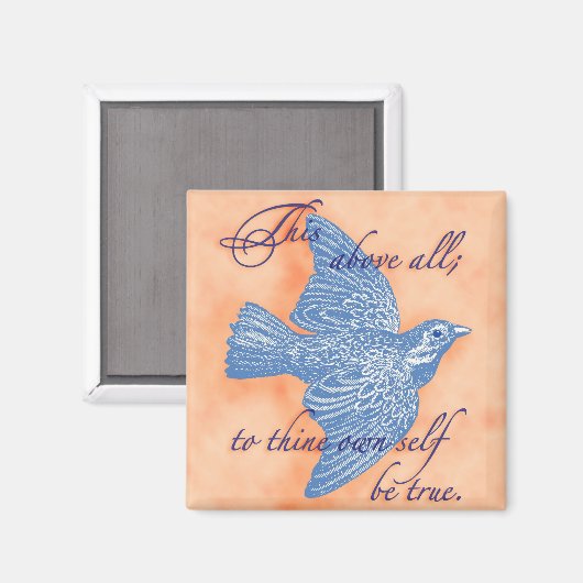 Zitat Art Magnet aus digitalem Kunsthandwerk (Vorderseite/Rückseite)