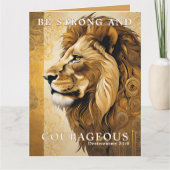 Zitat aus der Löwenbibel ist stark und wird bald g Karte (Vorderseite)