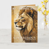 Zitat aus der Löwenbibel: Starker Abschluss Karte (Gelbe Blume)