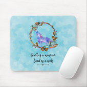 Zitat aus Howling Wolf in einem Boho-Kranz Mousepad (Mit Mouse)
