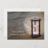 Zitat aus Sandzeitschaltern am Strand Feiertagspostkarte (Vorne/Hinten)