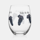 Zitat aus Traubenmost - Weinglas oder Felsglas Ohne Stiel (Rückseite)