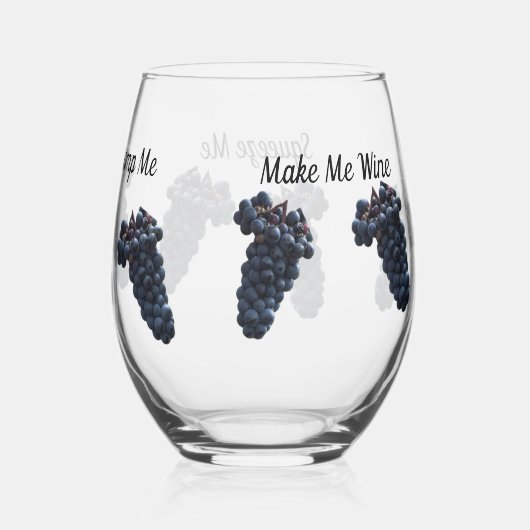 Zitat aus Traubenmost - Weinglas oder Felsglas Ohne Stiel (Rückseite)