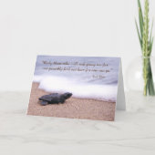 Zitat Baby Sea Turtle Sand Ocean Karte (Vorderseite)