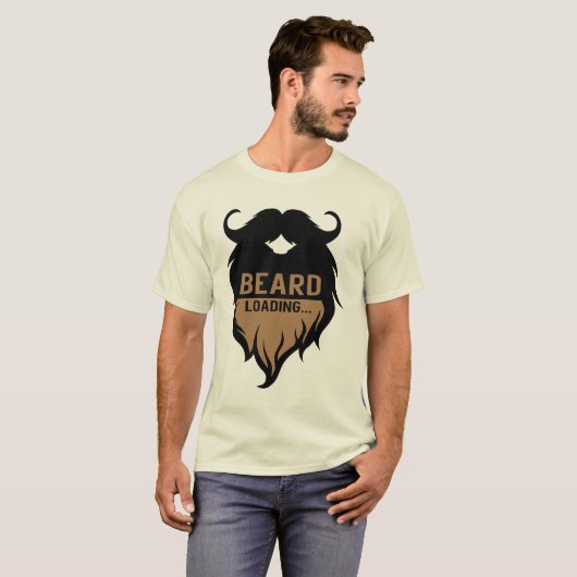 Zitat_Barbe_Beard_Loading_Humour_Moustase_2212 T-Shirt (Vorne ganz)