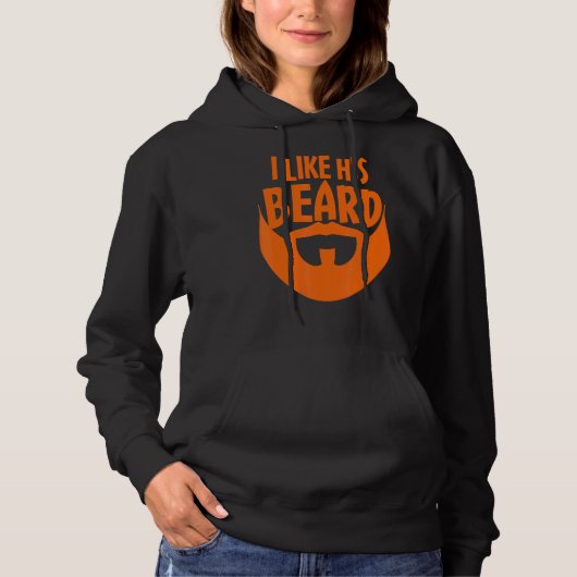 Zitat "Beard" Ich mag seinen Bart 2 Hoodie (Vorderseite)