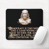 Zitat Bens Franklin: 2 Wölfe u. ein gut Mousepad (Mit Mouse)