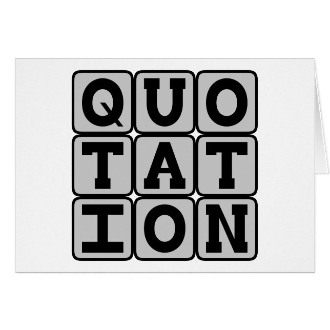 Zitat, berühmte Worte (Vorderseite (Horizontal))