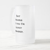 Zitat-Bier-Tasse - mattierte Bier-Tasse Mattglas Bierglas (Vorderseite Links)