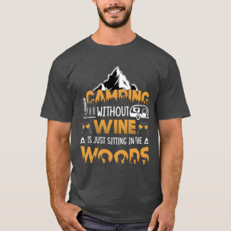 Zitat Camping-Abenteuer Mädchen im Vintage-Stil T-Shirt
