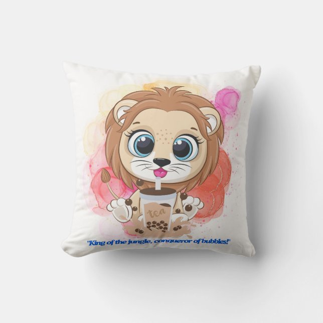 Zitat Cartoon trinken Bobba Tee. Kissen (Vorderseite)