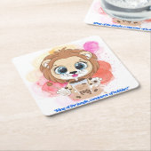 Zitat Cartoon trinken Bobba Tee. Rechteckiger Pappuntersetzer (angewinkelt)