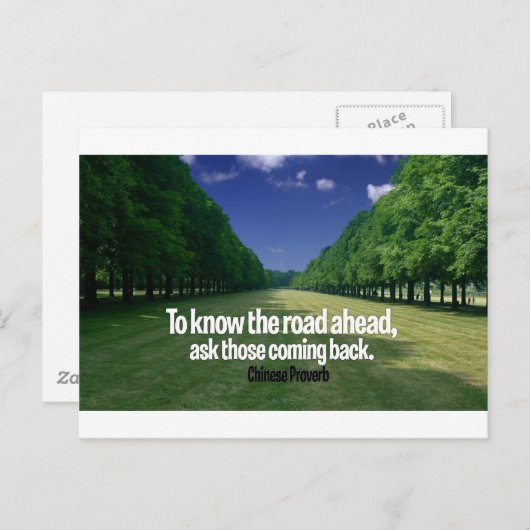 Zitat — Chinesisches Sprichwort Postkarte (Vorne/Hinten)