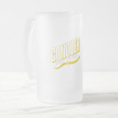 Zitat-Cup mit Inspiration | Positive Vibes Morning Mattglas Bierglas (Vorderseite Links)