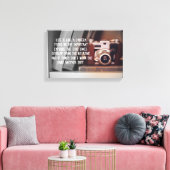 Zitat: Das Leben ist wie eine Kamera Leinwanddruck (Insitu (Wohnzimmer))