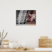 Zitat: Das Leben ist wie eine Kamera Poster (Küche)