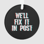 Zitat, das wir in Post Glitch Video reparieren Ornament (Rückseite)