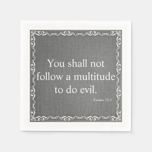 Zitat der Alten Testament-Bibelschrift - Exodus 23 Serviette (Vorderseite)