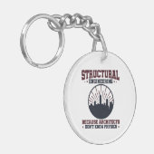 Zitat der Bauingenieurphysik Schlüsselanhänger (Vorderseite links)